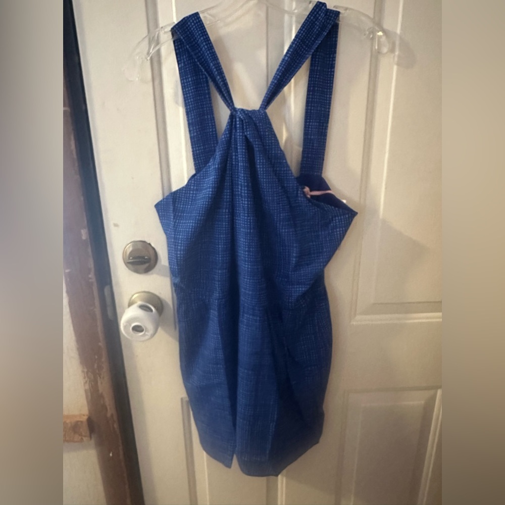 VINEYARD VINES BASKETWEAVE HALTER JUMPSUIT/ROMPER: BLUE: NEW WITH TAGS: SIZE 10